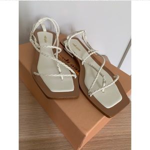 Cult Gaia Juno Woven Sandal